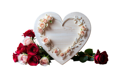 Red roses in a heart shape are a perfect symbol of love, passion, and romance for a wedding or Valentine's Day celebration