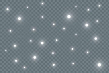 Sparkling fairy dust. On a textured and transparent background.