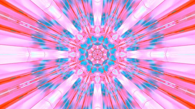Vibrant tunnel video loop screensaver creating a colorful and dynamic kaleidoscope effect