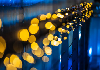 Blurred light spots at party