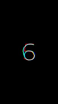 4k Vertical Animation 10 Second Countdown Glitch suitable for counting, anniversaries, game elements, and educational content