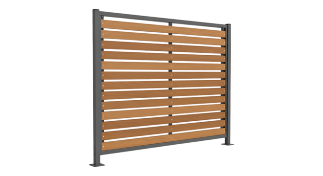 Modern fence isolated on transparent background