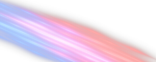 Futuristic purple light trail with glowing motion effect isolated on transparent background. Elegant neon streak expressing speed and modernity. Great for digital energy visuals.