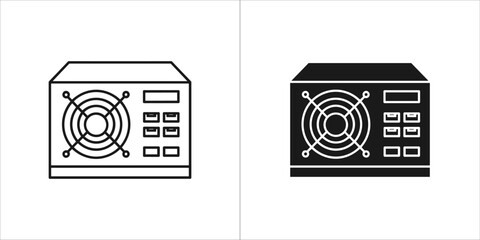 Power supply with fan and ventilation system