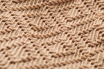 Yarns in basket with crochet hooks in harmonious colors. knitting, crocheting supplies.