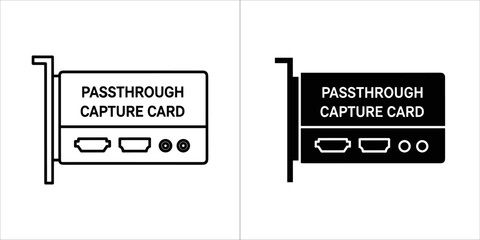 Illustration of a passthrough capture card in styles