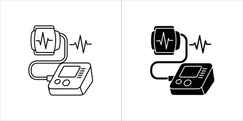 Blood pressure monitor with cuff and display