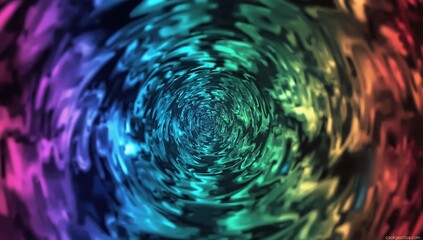 Abstract Colorful Swirl Vortex Rainbow Colors, Psychedelic Background
