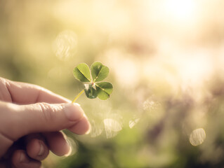 hand holding a plant