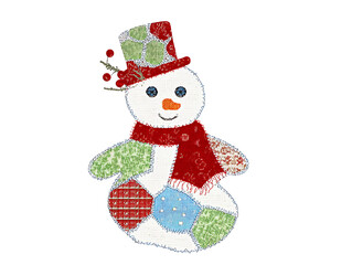 snowman on a white background