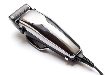 Shiny hair clipper isolated on white background
