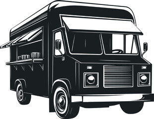 Minimalist food truck or mobile kitchen