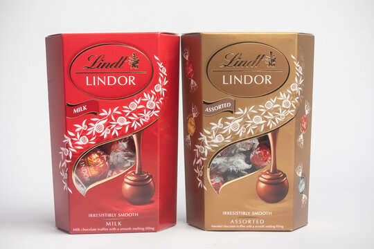 A box of Lindt Lindor Milk and Assorted