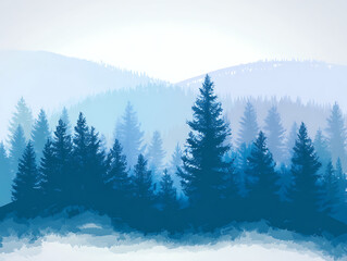 forest in the mountains