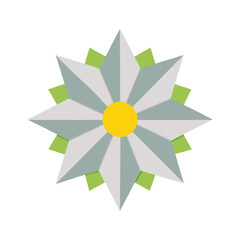 Delicate origami daisy flower folding simple white paper petals creative crafting art