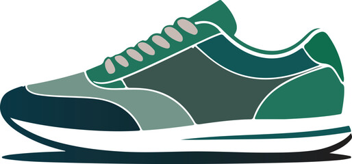 Vector illustration of a pair of sneakers on transparent background