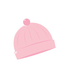 Adorable Pink Beanie with a Pom-Pom, Perfect for Baby Girls