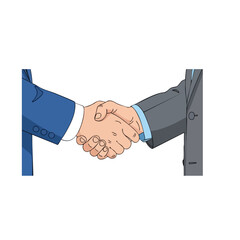 Businessmen Handshake Illustration: A Detailed Close-up of a Formal Agreement