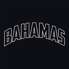 bahamas Stiker On Modern Typography Style Design for Sticker, T-shirt, Mug, Hoodie, Poster & for any Merchandise Printing on Transparent Background