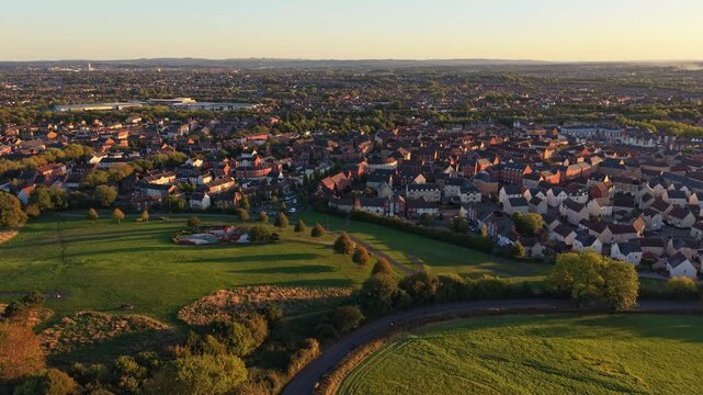 Aerial video at Redhouse, North Swindon, UK