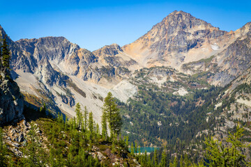 Scenic View of Lake Ann from Maple Pass Summit