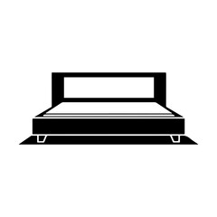 3d render of a modern bed isolated on transparent background