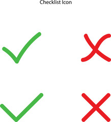 four red and green check and cross icons, and a checklist icon.