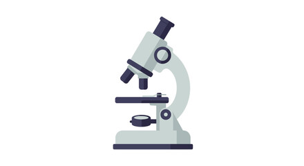 Illustration of a microscope on a white background.