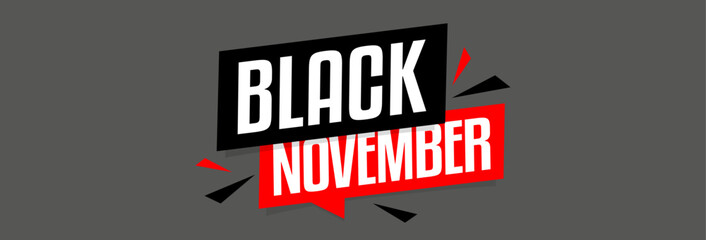 Naklejka na ściany i meble Black november