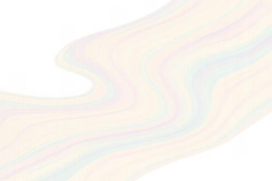 Abstract iridescent fluid motion flowing on transparent background