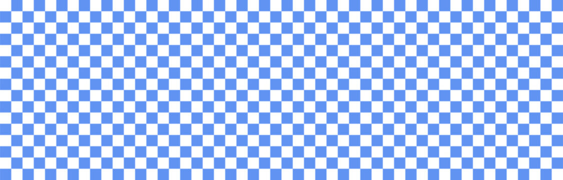A floor with a chess and blue pattern for a white checkerboard or seamless checkered grid design. Gridded tile