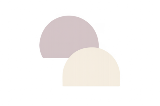 Abstract pastel semicircles overlapping geometric shapes background