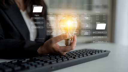 Project management system showing workflow stages, task progress, and review status. Task progress tracks completion, task progress improves workflow, and task progress ensures visibility. Latch
