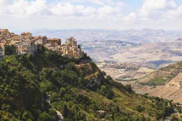 Fototapeta premium Panoramic view of Enna, Sicily