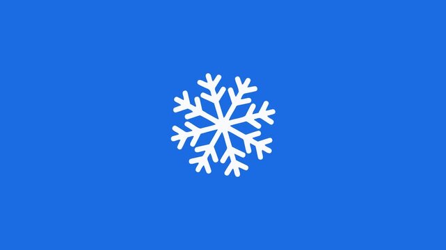 Christmas animated video with a swirling and disappearing snowflake