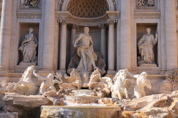 The Trevi Fountain in Rome, Italy, a baroque masterpiece of art and architecture