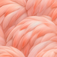 Fototapeta premium Soft peach feather texture background with delicate layered pattern creating a smooth and elegant design.