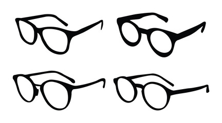 Black modern eye protection sunglasses frame package design