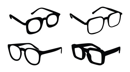 Black modern eye protection sunglasses frame package design