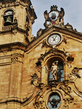 Basilica of Saint Mary of the Chorus (Bas&iacute;lica de Nuestra Se&ntilde;ora del Coro). Completed in 1774. Located in San Sebasti&aacute;n, Spain, Europe 