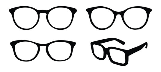 Black smart optical silhouettes set design