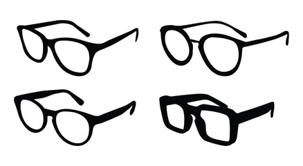 Black smart optical silhouettes set design