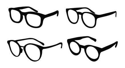 Black smart optical silhouettes set design