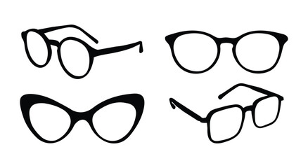 Black digital optical frame set collection