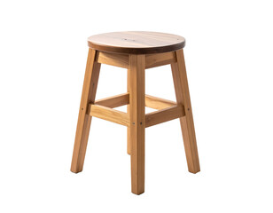 Wooden chair isolated on a transparent background.