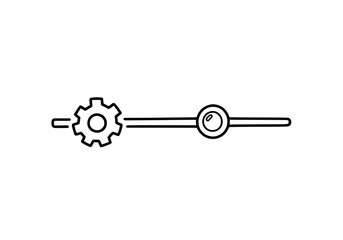 Settings Adjustments Icon Linear Gear and Control, Design Element