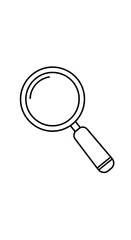Explore Minimalist Magnifying Glass Illustration with Detailed Handle Design