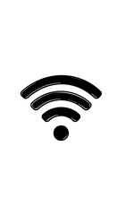 Minimalist wireless signal icon for modern network and internet connectivity