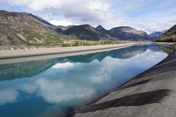 view of the Canal de Sisteron, southern Alps, France