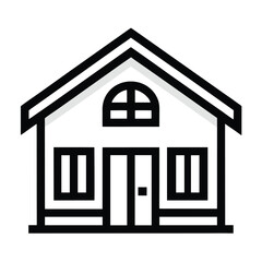 Minimalist house or home icon vector illustration, isolated on white, a simple building symbol for real estate and web design